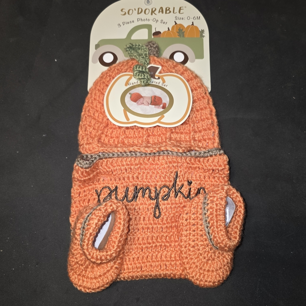 Pumpkin Knit Baby Hat